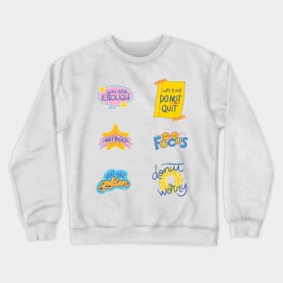 Aesthetic Motivational quotes pack Crewneck Sweatshirt